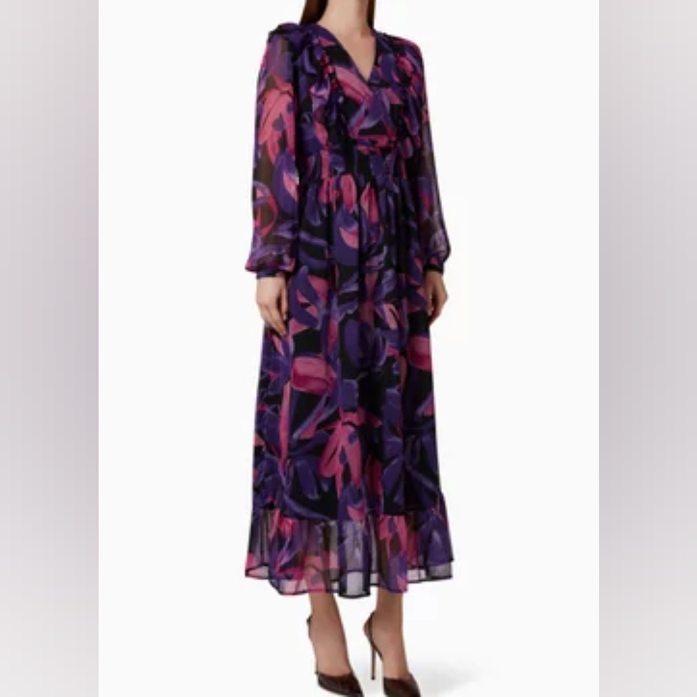 Chic Floral Long Sleeve Maxi Dress